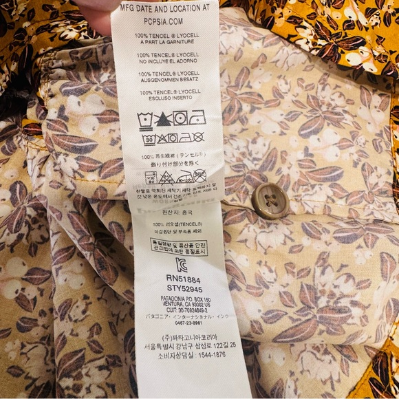 New Patagonia Shallow Moon Women's Floral Top Size XSmall - Picture 12 of 15